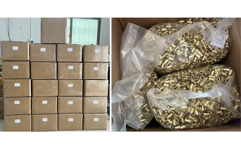 Brass eyelets ship to Canada
